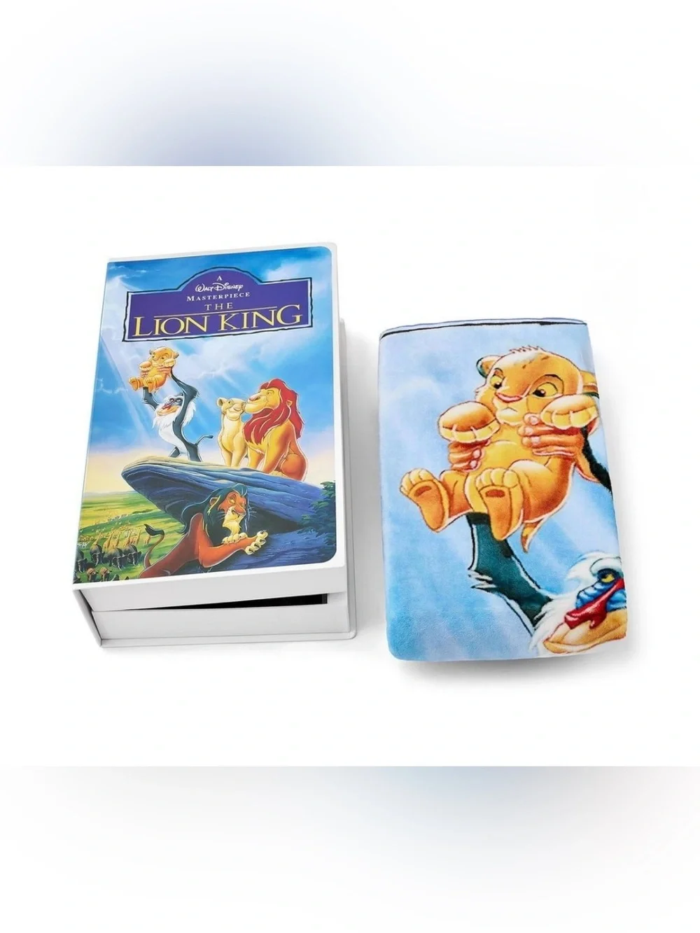 NEW SEALED Disney LION KING VHS Boxed Silk Touch Throw Blanket 50×70